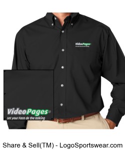 VideoPages Black Long Sleeve (1) Logo - Logo on Left Chest Area. Design Zoom